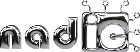 Logo do nadic cinza metálico